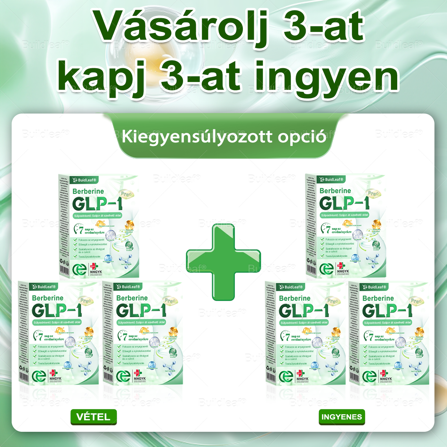 Klinikai kutatásokkal igazolt | A BuildLeaf® Berberine GLP-1 Pro Súlycsökkentő Szájon át szedhető oldat segíthet a makacs súlytöbblet, anyagcsere- és energiaproblémák kezelésében, támogatva a jobb közérzetet és vitalitást