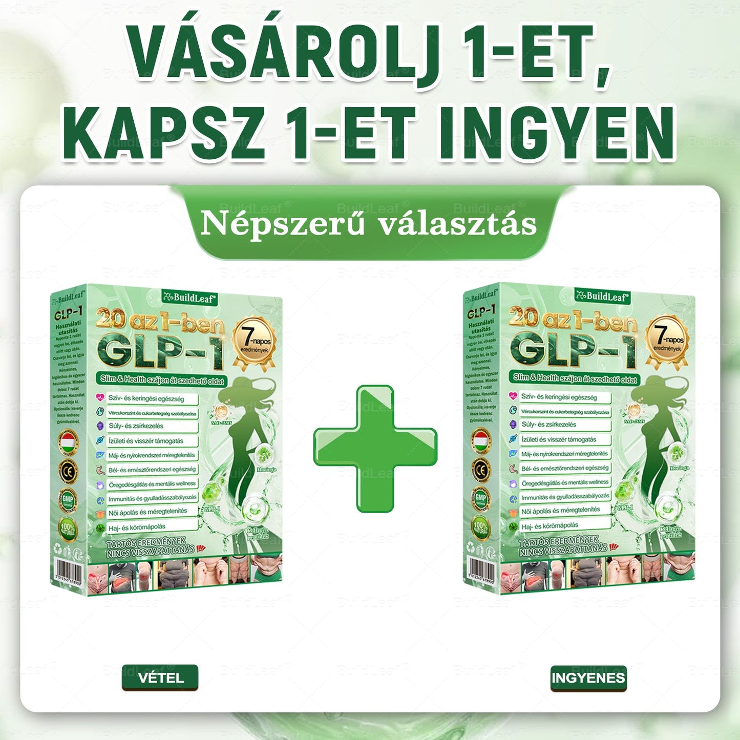 👑Hivatalos áruház | BuildLeaf GLP-1 20 az 1-ben Karcsúsító és egészséges szájon át szedhető folyadék (naponta egyszer, 7 napon belül hat) ✅ Támogatja a testsúlyt és a nők egészségét, miközben feszesíti a bőrt és fokozza a vitalitást