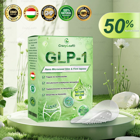 🏆Hivatalos áruház | CrazyLeaf® SMGT-GLP-1 nano tapasz kollagénnel & Matrixyl 3000-rel – Célzott hatás: elhízás,cukorbetegség,bőrmegereszkedés,  zsírmáj,  magas vérnyomás, energiaszint-csökkenés