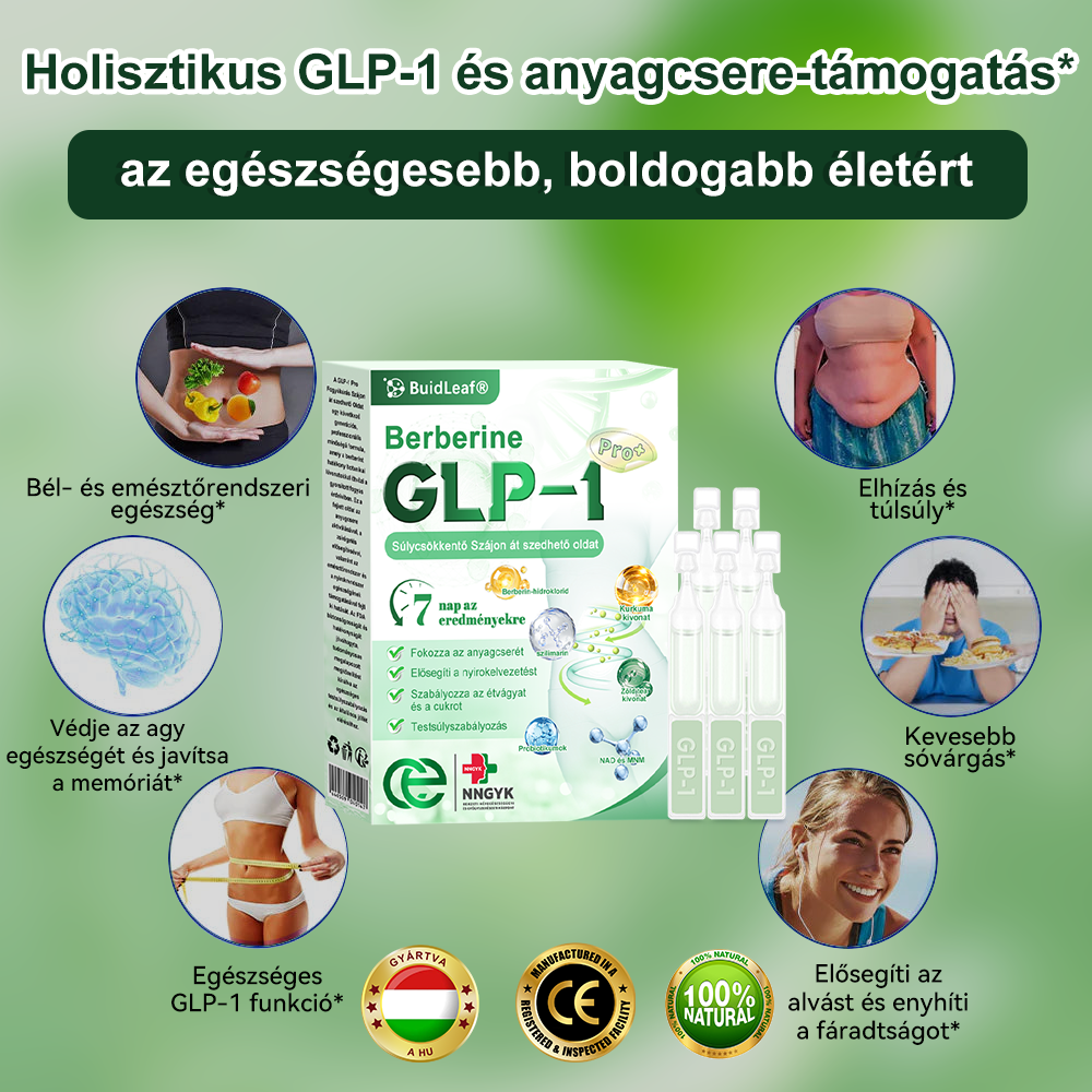 🌹 Klinikai kutatásokkal igazolt | A BuildLeaf® Berberine GLP-1 Pro Súlycsökkentő Szájon át szedhető oldat segíthet a makacs súlytöbblet, anyagcsere- és energiaproblémák kezelésében, támogatva a jobb közérzetet és vitalitást