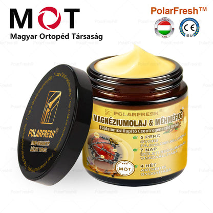 💧🐝PolarFresh® Magnézium Olaj & Méhméreg Fájdalomcsillapító, Csontregeneráló Krém 👨‍⚕️Jóváhagyta a Magyar Ortopéd Sebészek Akadémiája (Magyar Ortopédiai Sebésztársaság – MOSZT)