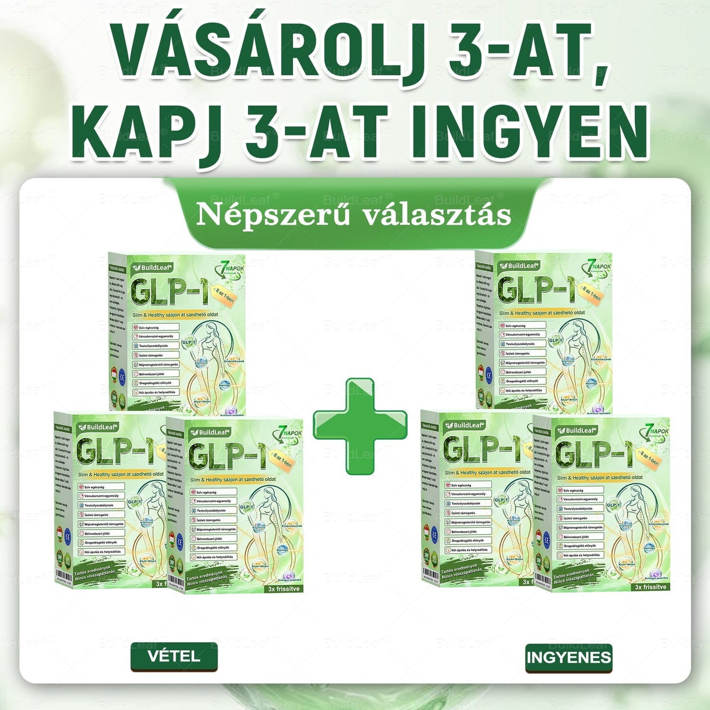 🍀BuildLeaf® GLP-1 8-az-1 Slim & Egészséges Oldat (Napi 1 adag · Eredmény 7 nap alatt),Segíti a fogyást, védi a szívet, szabályozza a cukorszintet, javítja az emésztést és az ízületeket — miközben feszesíti a bőrt és növeli az energiát.