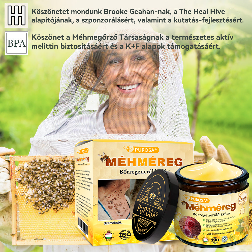 🐝PUROSA® Méhméreg Bőrmegújító Krém｜Teljes körű megoldás a makacs bőrproblémák, például az öregedés, ekcéma, hegek és pikkelysömör ellen