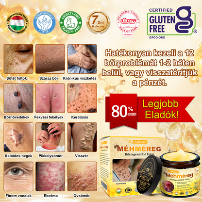 🐝PUROSA® Méhméreg Bőrmegújító Krém｜Teljes körű megoldás a makacs bőrproblémák, például az öregedés, ekcéma, hegek és pikkelysömör ellen