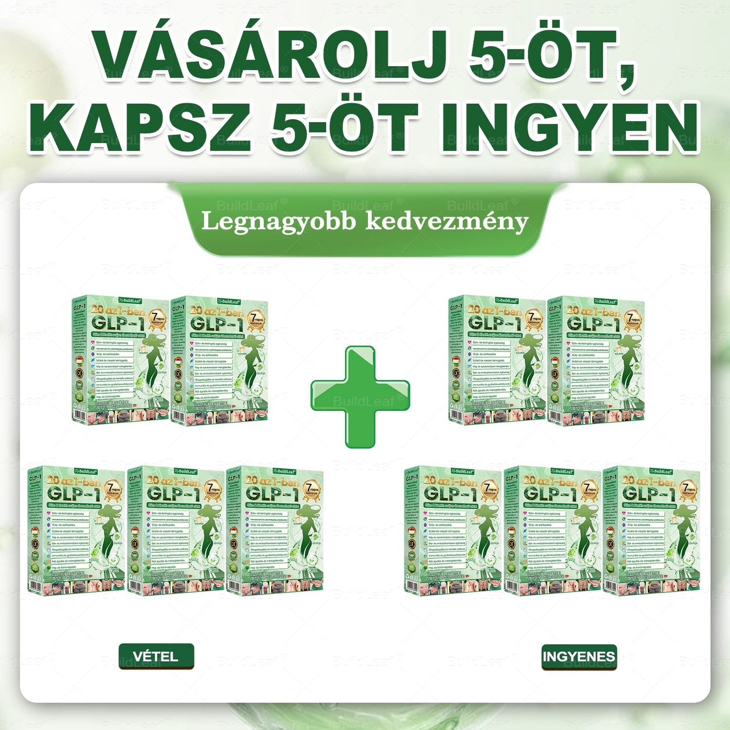 👑Hivatalos áruház | BuildLeaf GLP-1 20 az 1-ben Karcsúsító és egészséges szájon át szedhető folyadék (naponta egyszer, 7 napon belül hat) ✅ Támogatja a testsúlyt és a nők egészségét, miközben feszesíti a bőrt és fokozza a vitalitást