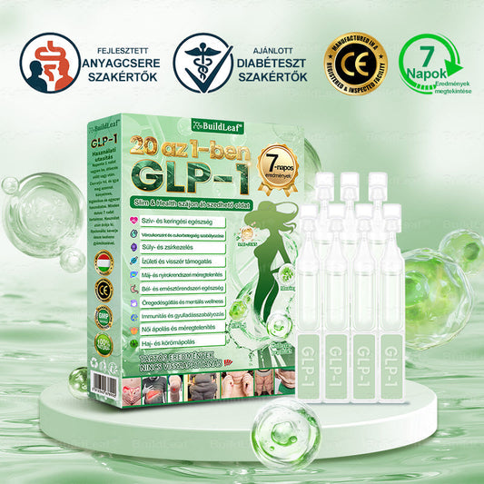 🍃Hivatalos áruház | BuildLeaf GLP-1 20 az 1-ben Karcsúsító és egészséges szájon át szedhető folyadék (naponta egyszer, 7 napon belül hat) ✅ Támogatja a testsúlyt és a nők egészségét, miközben feszesíti a bőrt és fokozza a vitalitást